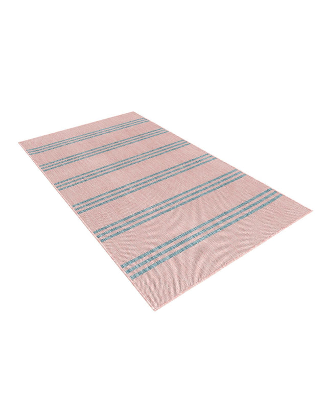 Pink and Aqua 3' 1 x 5' 3 Jill Zarin Outdoor Rectangle Area Rug Weather Resistant for Patio, Deck, Terrace, Balcony, Porch Durable 100% Polypropylene Carpet for Outside for Sale at Rug Engine