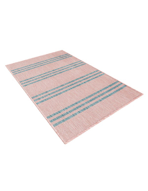 Pink and Aqua 2' x 3' 1 Jill Zarin Outdoor Rectangle Area Rug Weather Resistant for Patio, Deck, Terrace, Balcony, Porch Durable 100% Polypropylene Carpet for Outside for Sale at Rug Engine