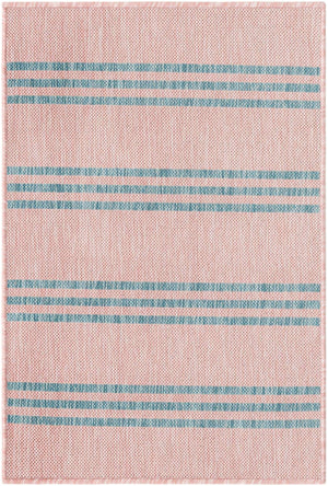 Pink and Aqua 2' x 3' 1 Jill Zarin Outdoor Rectangle Area Rug Weather Resistant for Patio, Deck, Terrace, Balcony, Porch Durable 100% Polypropylene Carpet for Outside for Sale at Rug Engine