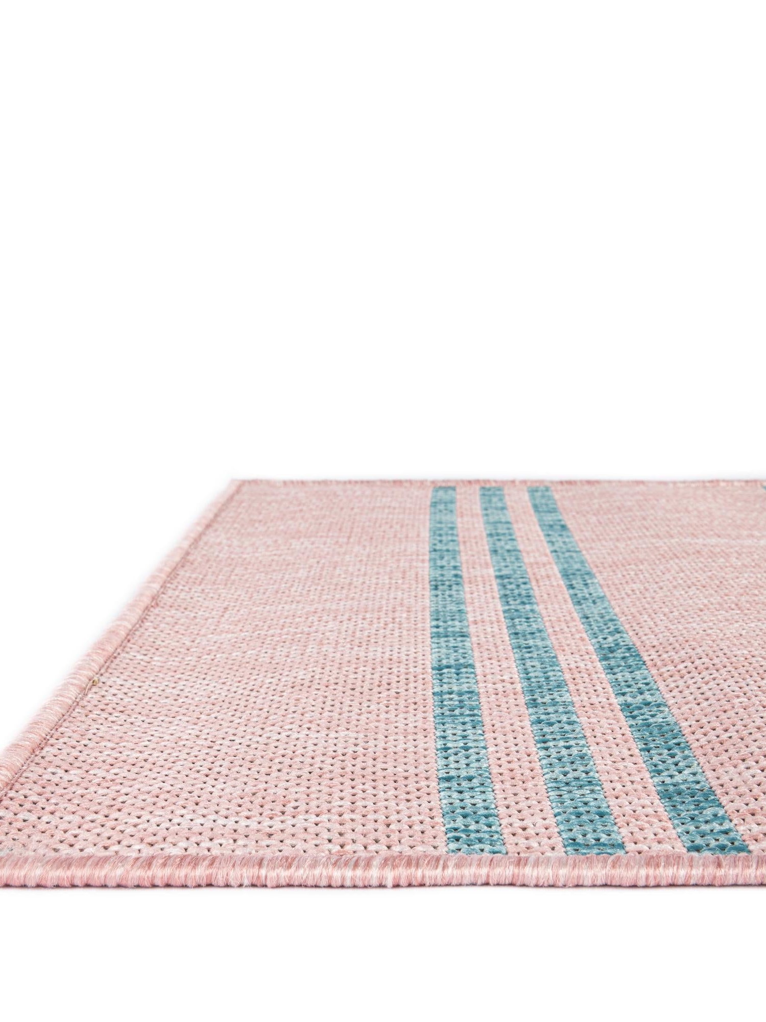 Pink and Aqua 7' 10 x 7' 10 Jill Zarin Outdoor Square Area Rug Weather Resistant for Patio, Deck, Terrace, Balcony, Porch Durable 100% Polypropylene Carpet for Outside for Sale at Rug Engine