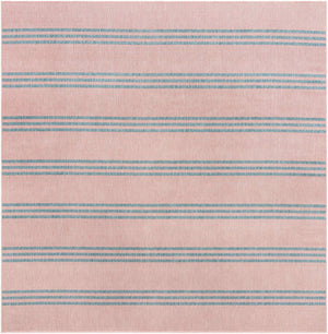 Pink and Aqua 10' 8 x 10' 8 Jill Zarin Outdoor Square Area Rug Weather Resistant for Patio, Deck, Terrace, Balcony, Porch Durable 100% Polypropylene Carpet for Outside for Sale at Rug Engine