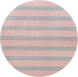 Pink and Aqua 10' 8 x 10' 8 Jill Zarin Outdoor Round Area Rug Weather Resistant for Patio, Deck, Terrace, Balcony, Porch Durable 100% Polypropylene Carpet for Outside for Sale at Rug Engine