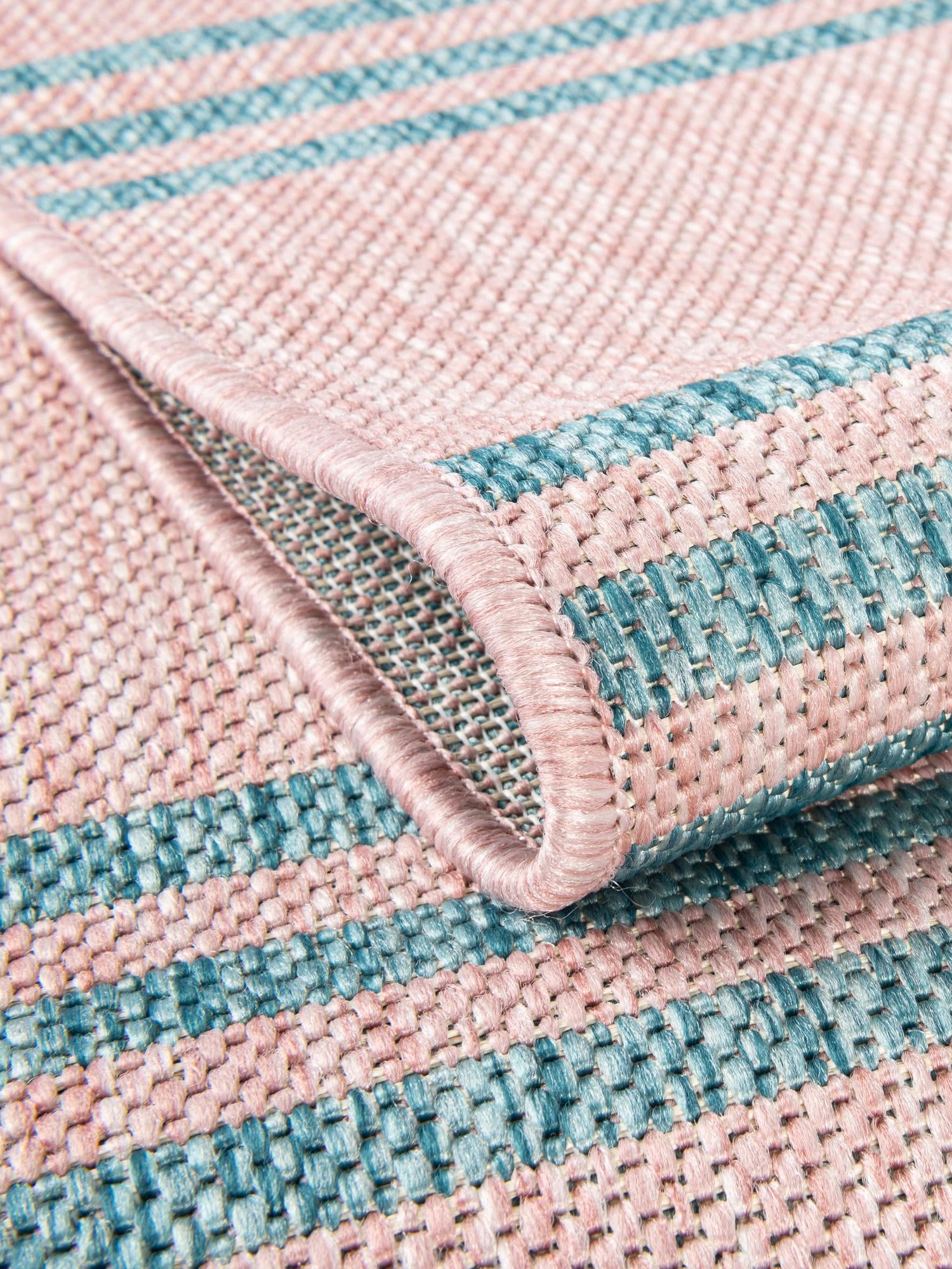 Pink and Aqua 13' 1 x 13' 1 Jill Zarin Outdoor Round Area Rug Weather Resistant for Patio, Deck, Terrace, Balcony, Porch Durable 100% Polypropylene Carpet for Outside for Sale at Rug Engine