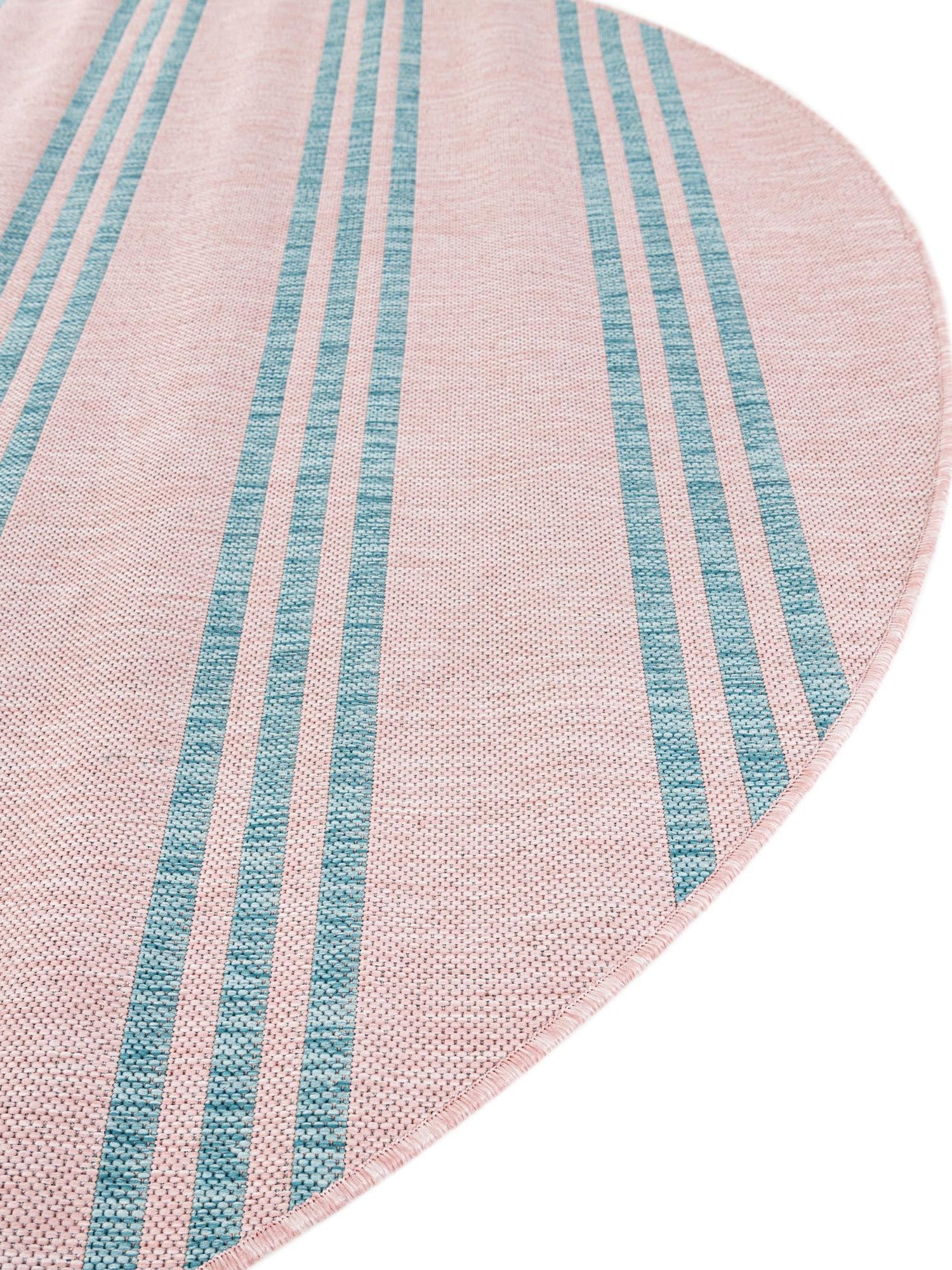 Pink and Aqua 10' 8 x 10' 8 Jill Zarin Outdoor Round Area Rug Weather Resistant for Patio, Deck, Terrace, Balcony, Porch Durable 100% Polypropylene Carpet for Outside for Sale at Rug Engine