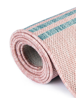 Pink and Aqua 10' 8 x 10' 8 Jill Zarin Outdoor Round Area Rug Weather Resistant for Patio, Deck, Terrace, Balcony, Porch Durable 100% Polypropylene Carpet for Outside for Sale at Rug Engine
