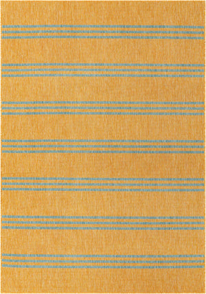 Yellow and Aqua 7' 1 x 10' Jill Zarin Outdoor Rectangle Area Rug Weather Resistant for Patio, Deck, Terrace, Balcony, Porch Durable 100% Polypropylene Carpet for Outside for Sale at Rug Engine