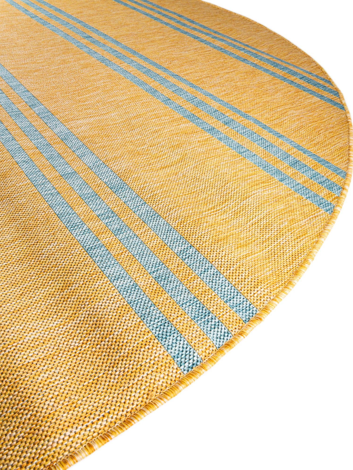 Yellow and Aqua 5' 3 x 8' Jill Zarin Outdoor Oval Area Rug Weather Resistant for Patio, Deck, Terrace, Balcony, Porch Durable 100% Polypropylene Carpet for Outside for Sale at Rug Engine