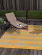 Yellow and Aqua 11' x 11' Jill Zarin Outdoor Square Rug