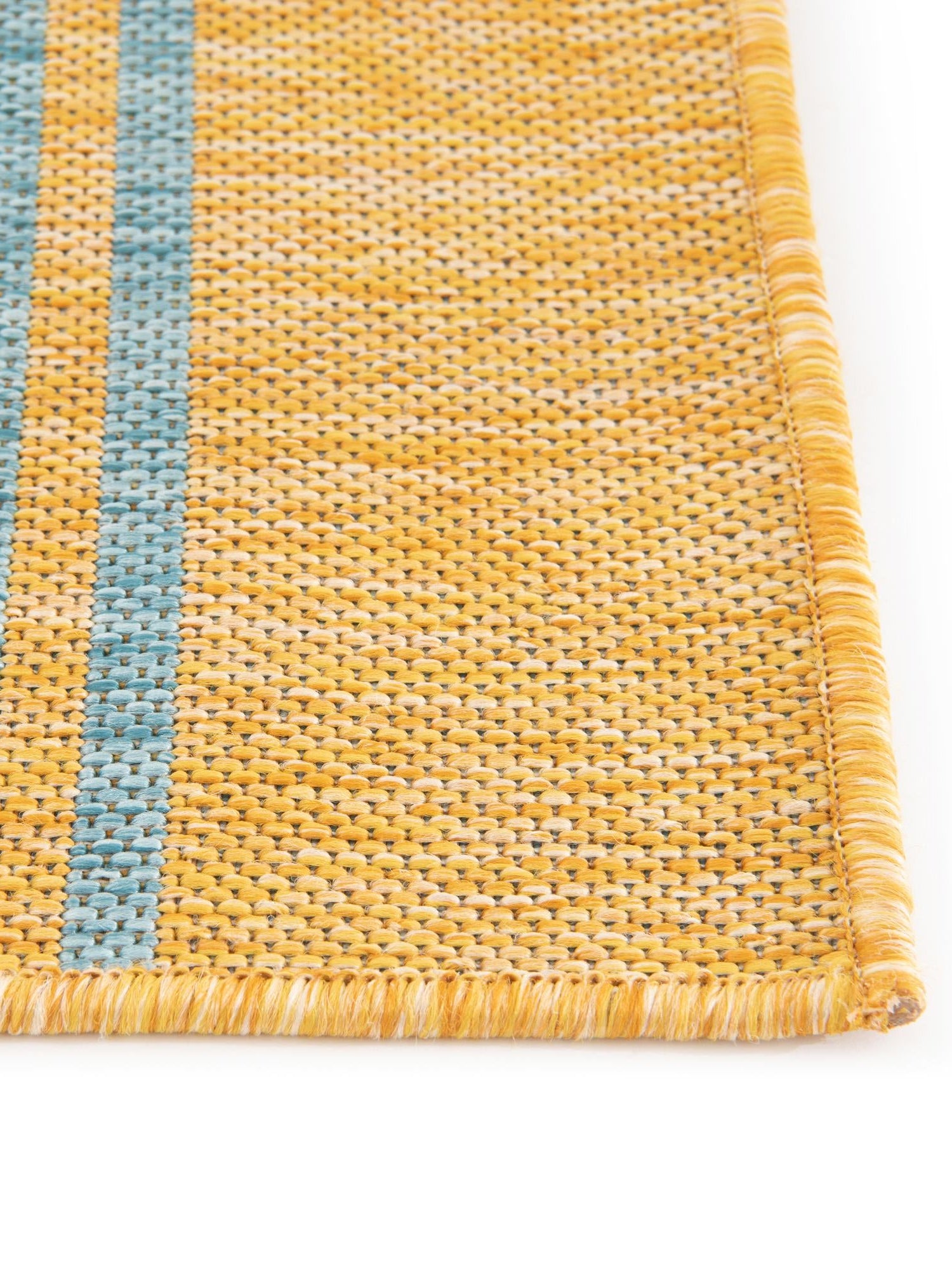 Yellow and Aqua 7' 10 x 7' 10 Jill Zarin Outdoor Square Area Rug Weather Resistant for Patio, Deck, Terrace, Balcony, Porch Durable 100% Polypropylene Carpet for Outside for Sale at Rug Engine