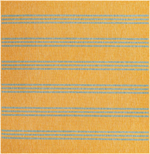 Yellow and Aqua 7' 10 x 7' 10 Jill Zarin Outdoor Square Area Rug Weather Resistant for Patio, Deck, Terrace, Balcony, Porch Durable 100% Polypropylene Carpet for Outside for Sale at Rug Engine