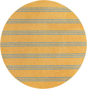 Yellow and Aqua 13' 1 x 13' 1 Jill Zarin Outdoor Round Area Rug Weather Resistant for Patio, Deck, Terrace, Balcony, Porch Durable 100% Polypropylene Carpet for Outside for Sale at Rug Engine