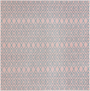 Pink and Aqua 13' 1 x 13' 1 Jill Zarin Outdoor Square Area Rug Weather Resistant for Patio, Deck, Terrace, Balcony, Porch Durable 100% Polypropylene Carpet for Outside for Sale at Rug Engine
