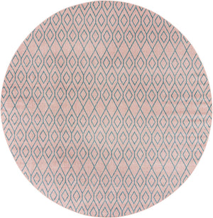 Pink and Aqua 13' 1 x 13' 1 Jill Zarin Outdoor Round Area Rug Weather Resistant for Patio, Deck, Terrace, Balcony, Porch Durable 100% Polypropylene Carpet for Outside for Sale at Rug Engine