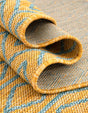 Yellow and Aqua 7' 10 x 10' Jill Zarin Outdoor Oval Area Rug Weather Resistant for Patio, Deck, Terrace, Balcony, Porch Durable 100% Polypropylene Carpet for Outside for Sale at Rug Engine