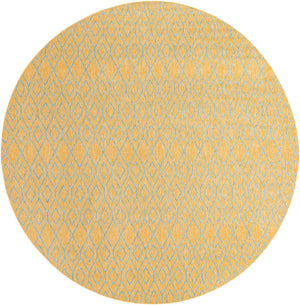 Yellow and Aqua 13' 1 x 13' 1 Jill Zarin Outdoor Round Area Rug Weather Resistant for Patio, Deck, Terrace, Balcony, Porch Durable 100% Polypropylene Carpet for Outside for Sale at Rug Engine