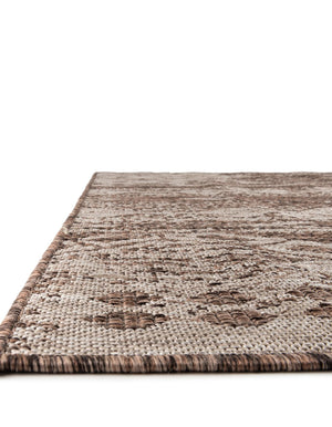 Brown 6' 1 x 9' Outdoor Bohemian Rectangle Area Rug Weather Resistant for Patio, Deck, Terrace, Balcony, Porch 100% Polypropylene Boho Carpet Mat for Sale at Rug Engine