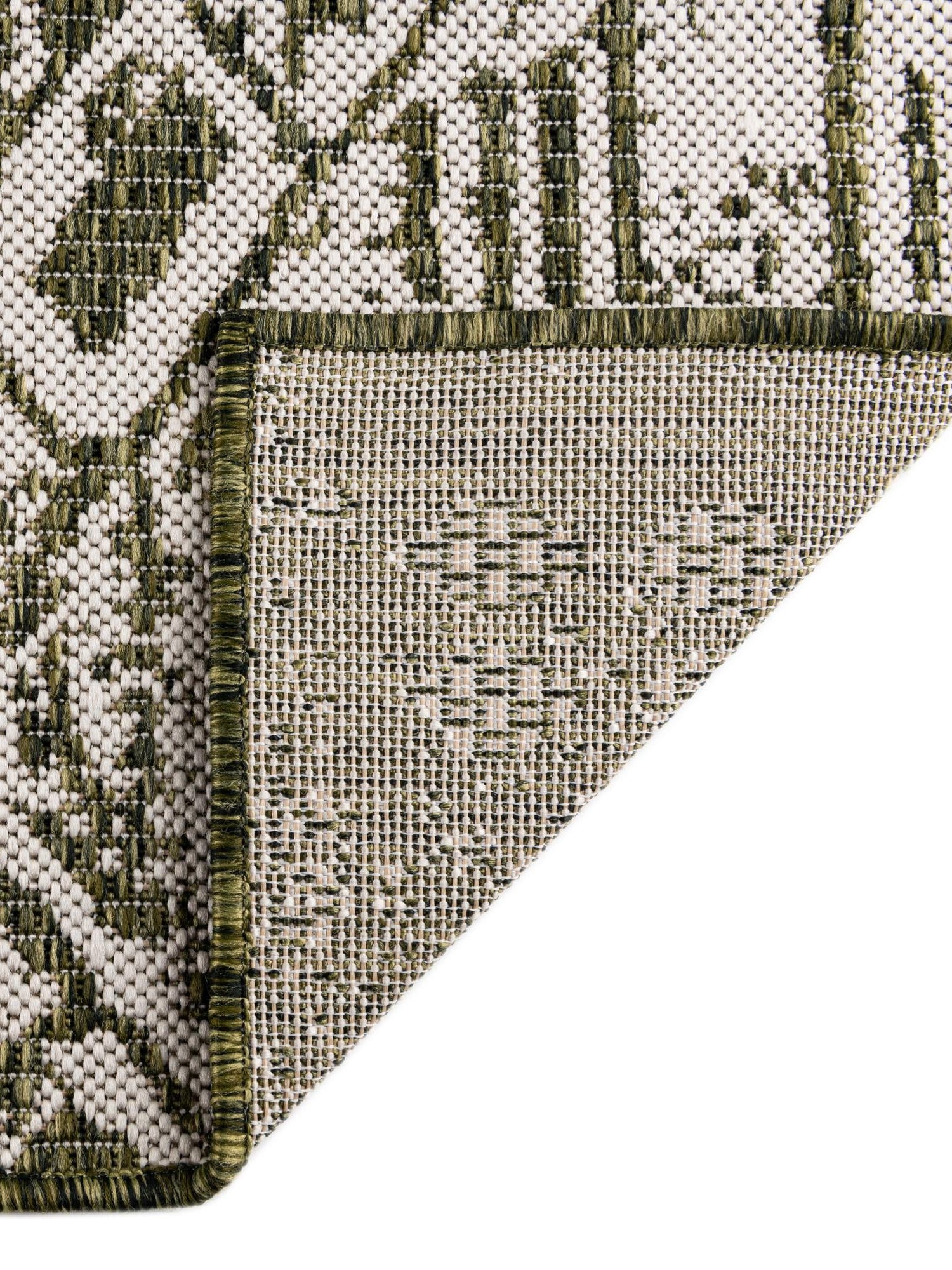 Green 13' 1 x 13' 1 Outdoor Bohemian Square Area Rug Weather Resistant for Patio, Deck, Terrace, Balcony, Porch 100% Polypropylene Boho Carpet Mat for Sale at Rug Engine