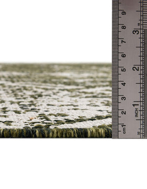 Green 3' 1 x 3' 1 Outdoor Bohemian Round Area Rug Weather Resistant for Patio, Deck, Terrace, Balcony, Porch 100% Polypropylene Boho Carpet Mat for Sale at Rug Engine