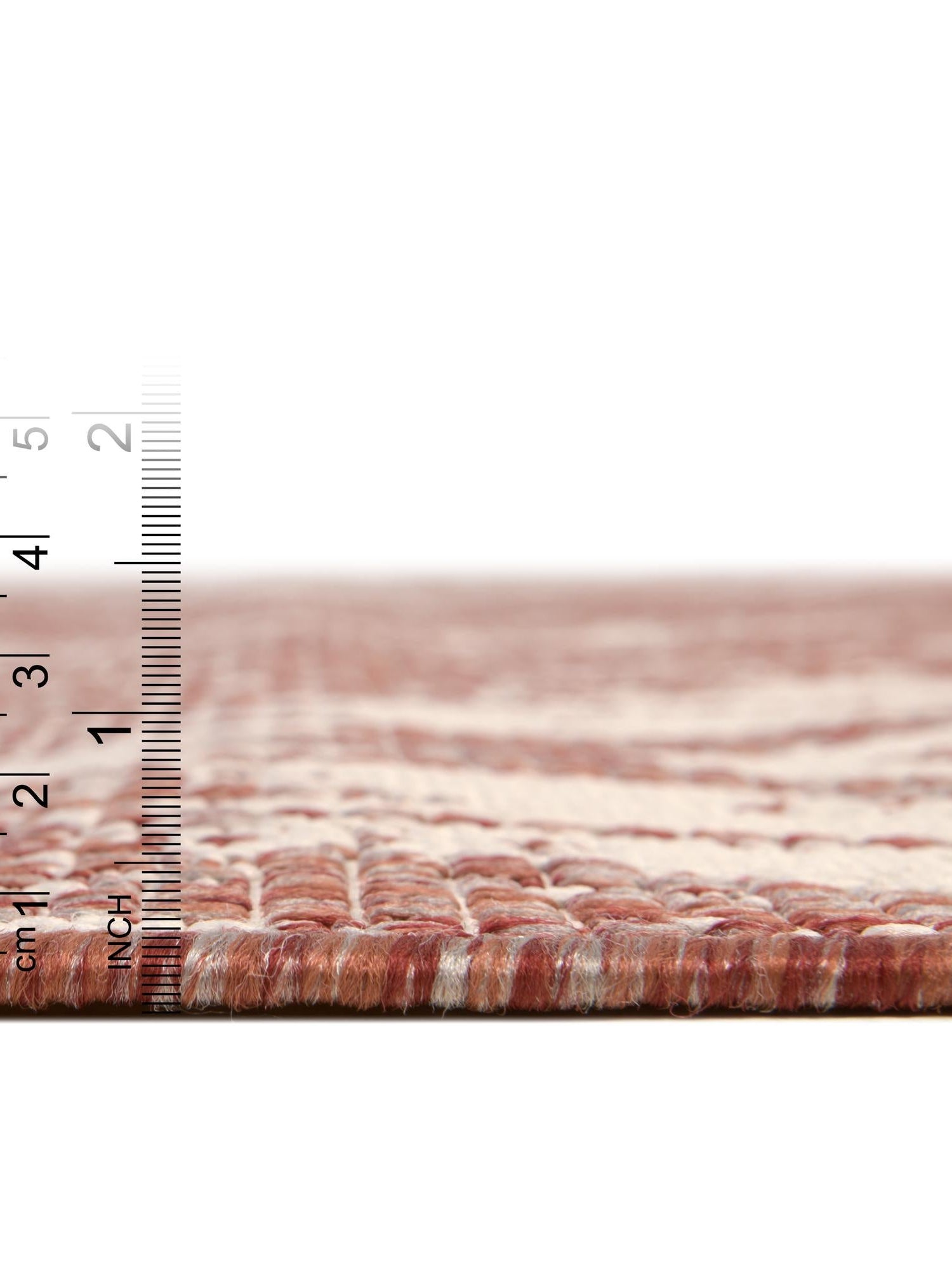 Rust Red 7' 1 x 10' Outdoor Bohemian Rectangle Area Rug Weather Resistant for Patio, Deck, Terrace, Balcony, Porch 100% Polypropylene Boho Carpet Mat for Sale at Rug Engine