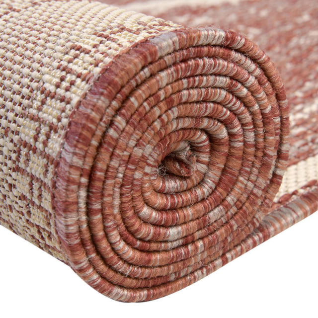 Rust Red 2' x 3' 1 Outdoor Bohemian Rectangle Rug