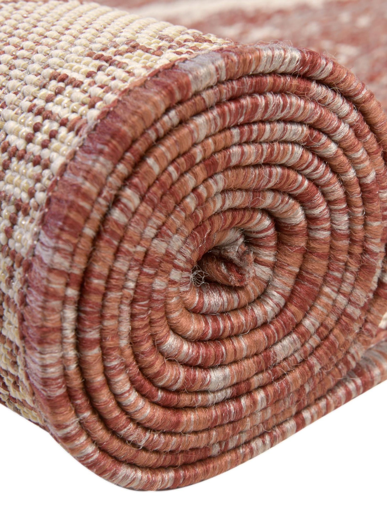 Rust Red 9' x 12' Outdoor Bohemian Rectangle Area Rug Weather Resistant for Patio, Deck, Terrace, Balcony, Porch 100% Polypropylene Boho Carpet Mat for Sale at Rug Engine