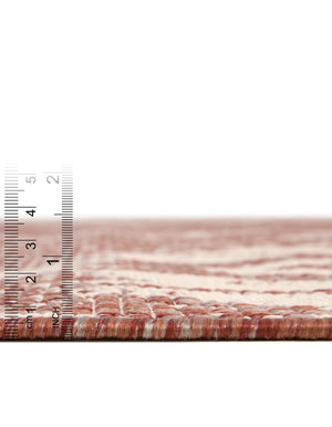 Rust Red 4' 1 x 4' 1 Outdoor Bohemian Round Area Rug Weather Resistant for Patio, Deck, Terrace, Balcony, Porch 100% Polypropylene Boho Carpet Mat for Sale at Rug Engine