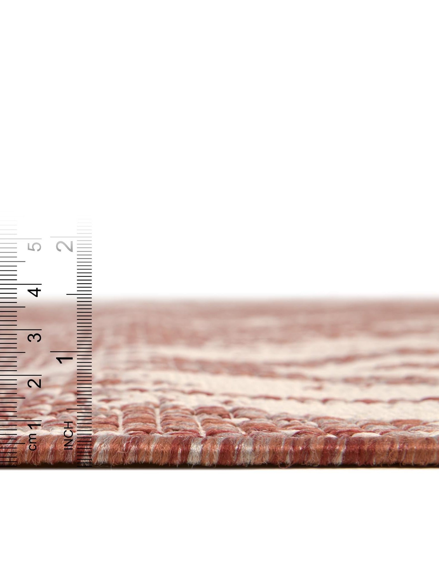 Rust Red 3' 1 x 3' 1 Outdoor Bohemian Round Area Rug Weather Resistant for Patio, Deck, Terrace, Balcony, Porch 100% Polypropylene Boho Carpet Mat for Sale at Rug Engine