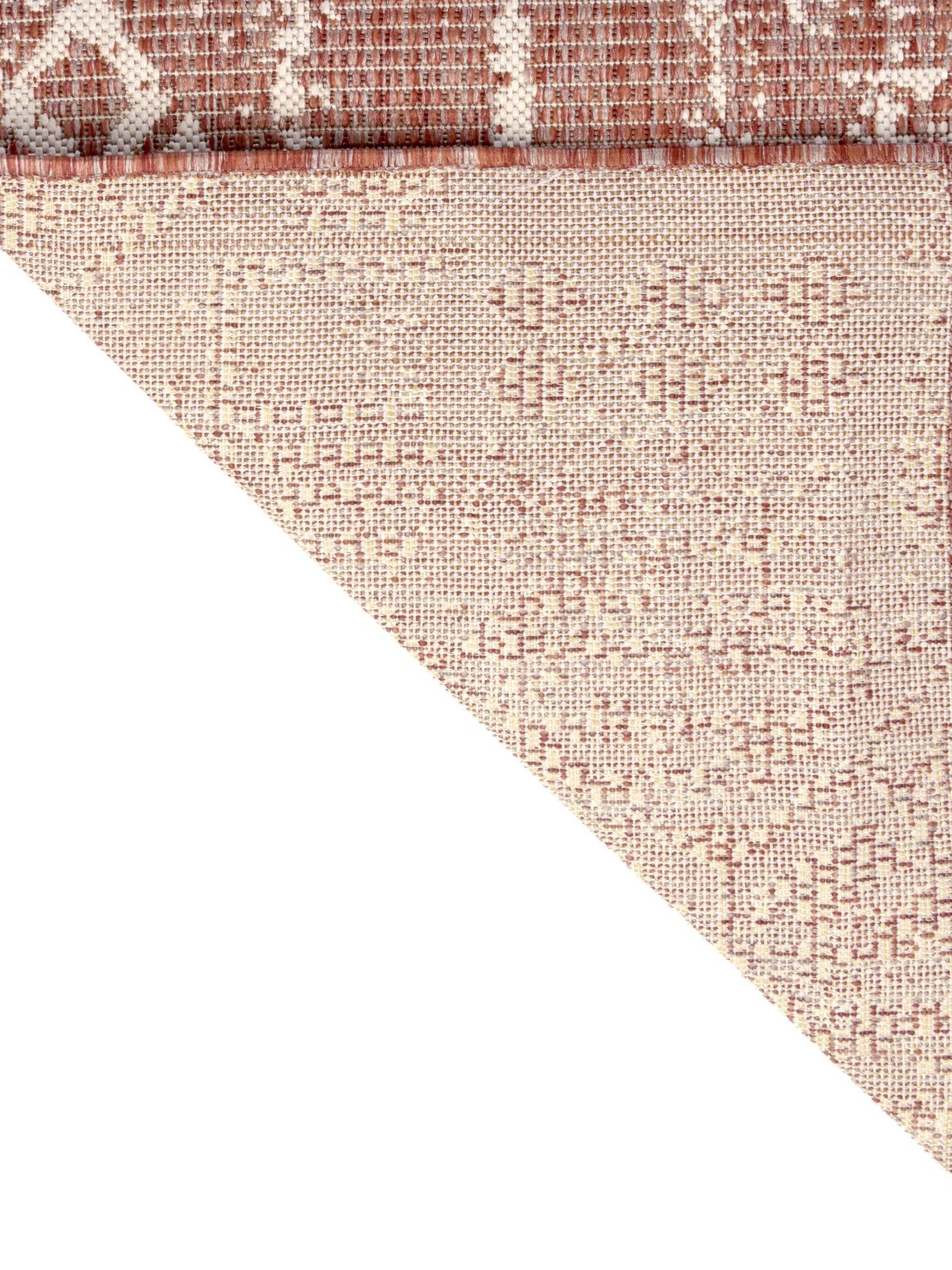 Rust Red 3' 3 x 14' 1 Outdoor Bohemian Runner Area Rug Weather Resistant for Patio, Deck, Terrace, Balcony, Porch 100% Polypropylene Boho Carpet Mat for Sale at Rug Engine