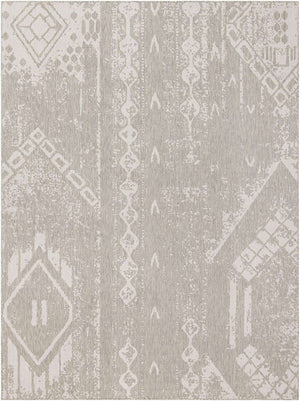 Gray 10' x 13' 1 Outdoor Bohemian Rectangle Area Rug Weather Resistant for Patio, Deck, Terrace, Balcony, Porch 100% Polypropylene Boho Carpet Mat for Sale at Rug Engine