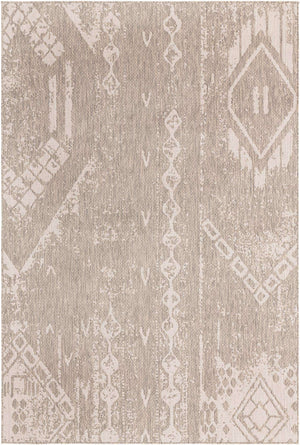 Gray 6' 1 x 9' Outdoor Bohemian Rectangle Area Rug Weather Resistant for Patio, Deck, Terrace, Balcony, Porch 100% Polypropylene Boho Carpet Mat for Sale at Rug Engine