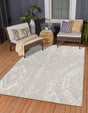 Gray 10' x 13' 1 Outdoor Bohemian Rectangle Area Rug Weather Resistant for Patio, Deck, Terrace, Balcony, Porch 100% Polypropylene Boho Carpet Mat for Sale at Rug Engine