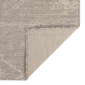 Gray 4' 1 x 6' 1 Outdoor Bohemian Rectangle Area Rug Weather Resistant for Patio, Deck, Terrace, Balcony, Porch 100% Polypropylene Boho Carpet Mat for Sale at Rug Engine