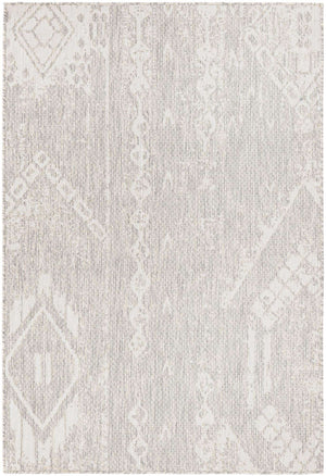 Gray 4' 1 x 6' 1 Outdoor Bohemian Rectangle Area Rug Weather Resistant for Patio, Deck, Terrace, Balcony, Porch 100% Polypropylene Boho Carpet Mat for Sale at Rug Engine