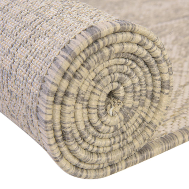 Gray 5' 3 x 5' 3 Outdoor Bohemian Square Area Rug Weather Resistant for Patio, Deck, Terrace, Balcony, Porch 100% Polypropylene Boho Carpet Mat for Sale at Rug Engine