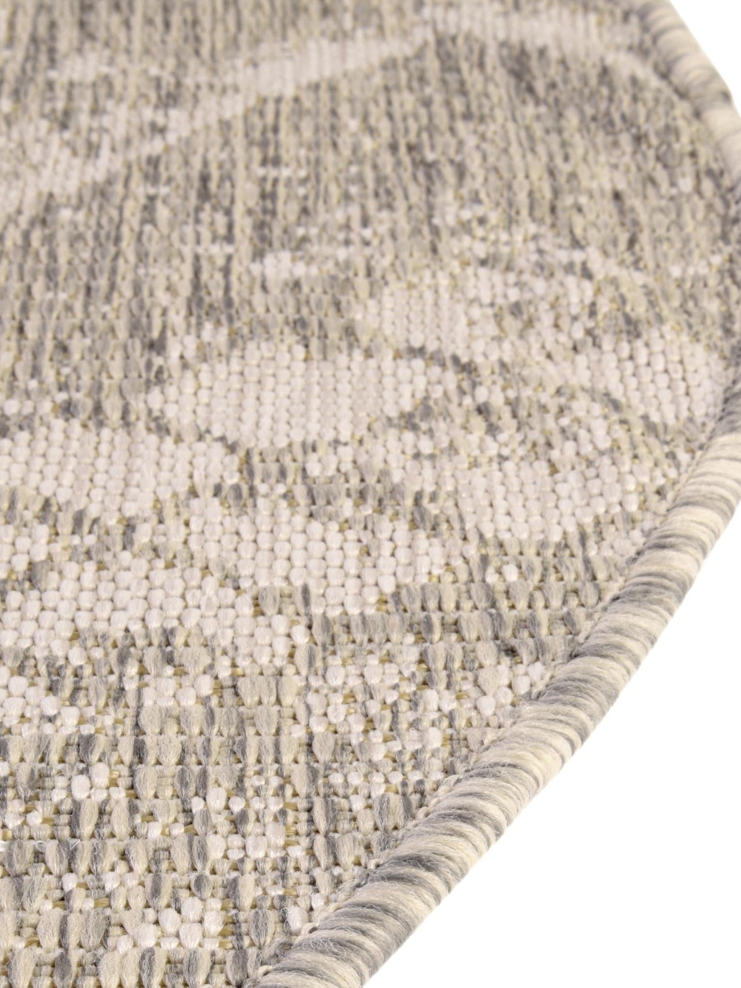 Gray 10' 8 x 10' 8 Outdoor Bohemian Round Area Rug Weather Resistant for Patio, Deck, Terrace, Balcony, Porch 100% Polypropylene Boho Carpet Mat for Sale at Rug Engine
