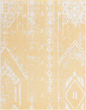 Yellow 7' 10 x 10' Outdoor Bohemian Rectangle Area Rug Weather Resistant for Patio, Deck, Terrace, Balcony, Porch 100% Polypropylene Boho Carpet Mat for Sale at Rug Engine
