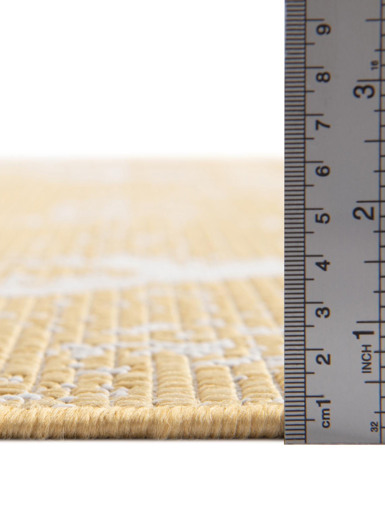 Yellow 7' 10 x 10' Outdoor Bohemian Rectangle Area Rug Weather Resistant for Patio, Deck, Terrace, Balcony, Porch 100% Polypropylene Boho Carpet Mat for Sale at Rug Engine