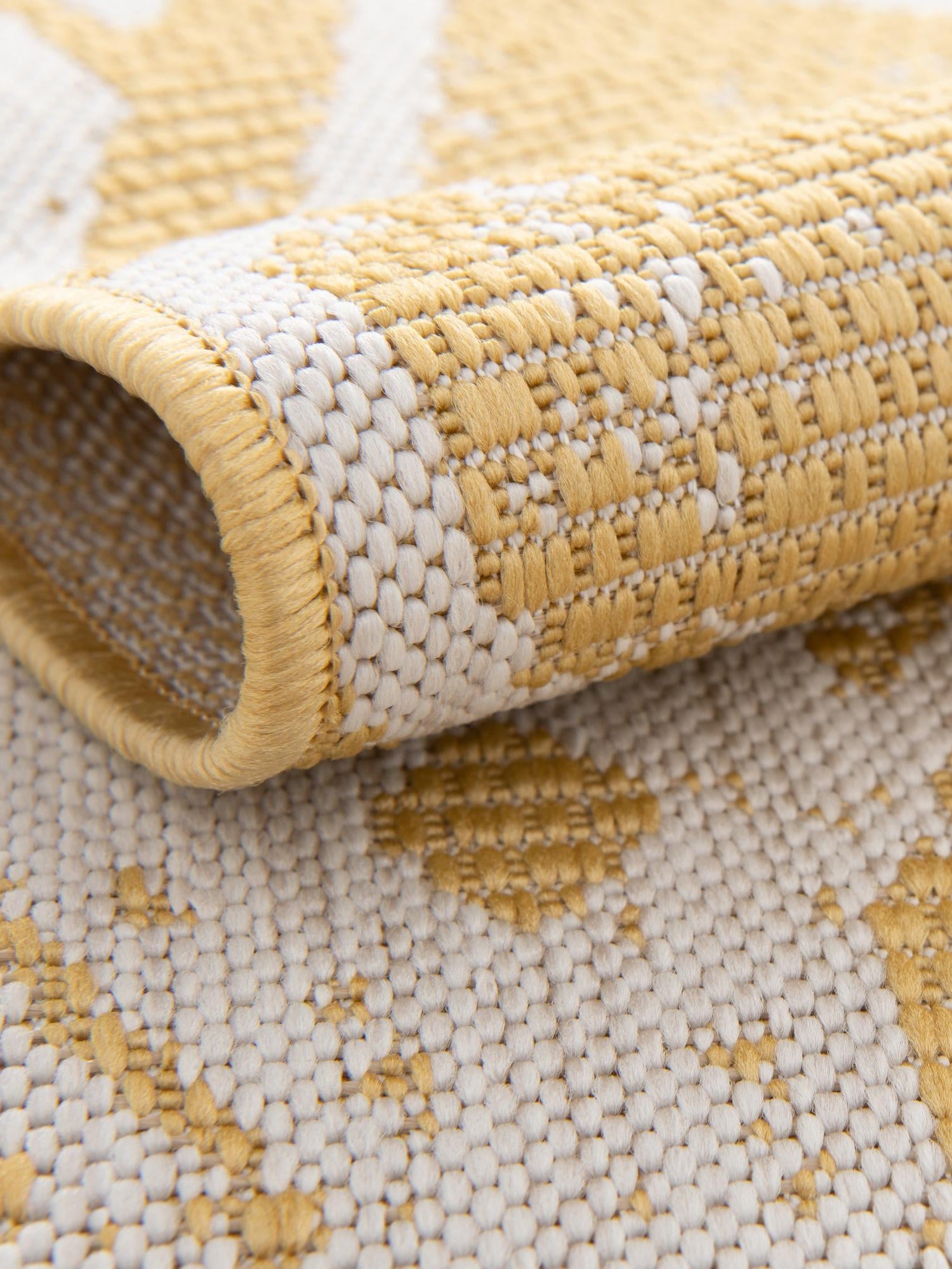 Yellow 9' x 12' Outdoor Bohemian Rectangle Area Rug Weather Resistant for Patio, Deck, Terrace, Balcony, Porch 100% Polypropylene Boho Carpet Mat for Sale at Rug Engine