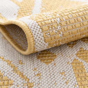Yellow 9' x 12' Outdoor Bohemian Rectangle Area Rug Weather Resistant for Patio, Deck, Terrace, Balcony, Porch 100% Polypropylene Boho Carpet Mat for Sale at Rug Engine