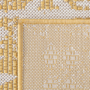 Yellow 5' 3 x 8' Outdoor Bohemian Rectangle Area Rug Weather Resistant for Patio, Deck, Terrace, Balcony, Porch 100% Polypropylene Boho Carpet Mat for Sale at Rug Engine