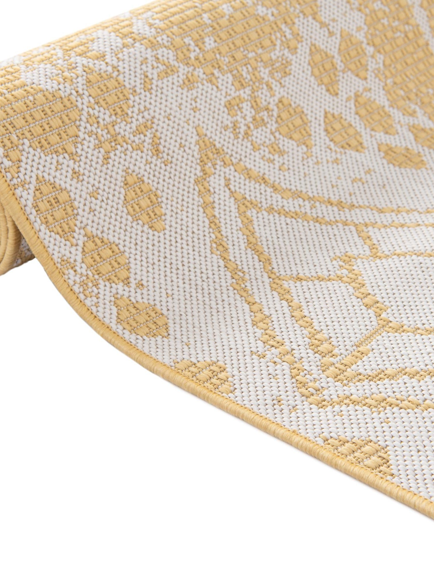 Yellow 10' x 13' 1 Outdoor Bohemian Rectangle Area Rug Weather Resistant for Patio, Deck, Terrace, Balcony, Porch 100% Polypropylene Boho Carpet Mat for Sale at Rug Engine