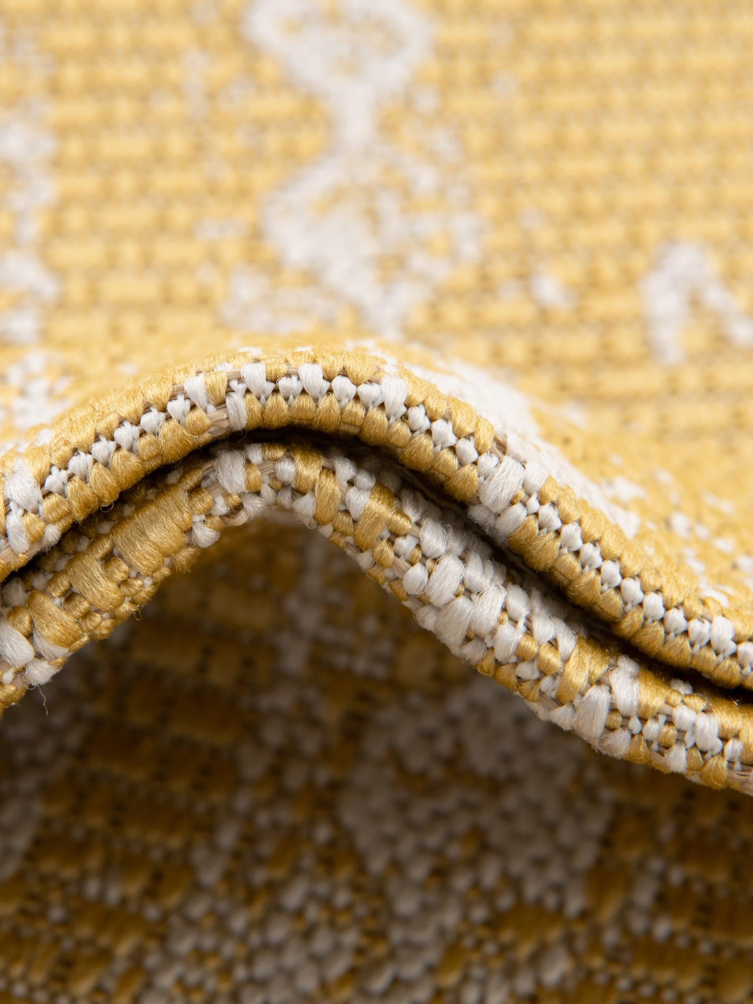 Yellow 10' 8 x 10' 8 Outdoor Bohemian Round Area Rug Weather Resistant for Patio, Deck, Terrace, Balcony, Porch 100% Polypropylene Boho Carpet Mat for Sale at Rug Engine