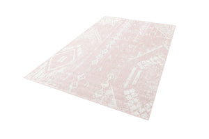Pink 5' 3 x 8' Outdoor Bohemian Rectangle Area Rug Weather Resistant for Patio, Deck, Terrace, Balcony, Porch 100% Polypropylene Boho Carpet Mat for Sale at Rug Engine
