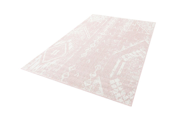 Pink 5' 3 x 8' Outdoor Bohemian Rectangle Area Rug Weather Resistant for Patio, Deck, Terrace, Balcony, Porch 100% Polypropylene Boho Carpet Mat for Sale at Rug Engine