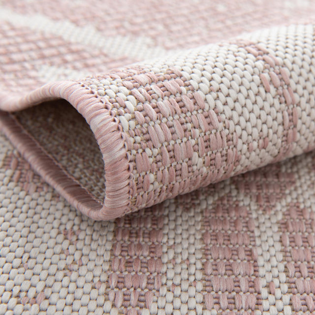 Pink 10' x 13' 1 Outdoor Bohemian Rectangle Area Rug Weather Resistant for Patio, Deck, Terrace, Balcony, Porch 100% Polypropylene Boho Carpet Mat for Sale at Rug Engine