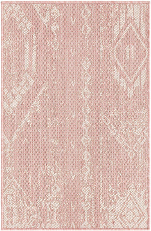 Pink 2' x 3' 1 Outdoor Bohemian Rectangle Area Rug Weather Resistant for Patio, Deck, Terrace, Balcony, Porch 100% Polypropylene Boho Carpet Mat for Sale at Rug Engine