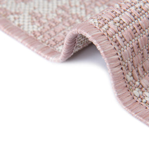 Pink 13' 1 x 13' 1 Outdoor Bohemian Round Area Rug Weather Resistant for Patio, Deck, Terrace, Balcony, Porch 100% Polypropylene Boho Carpet Mat for Sale at Rug Engine