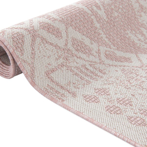 Pink 13' 1 x 13' 1 Outdoor Bohemian Round Area Rug Weather Resistant for Patio, Deck, Terrace, Balcony, Porch 100% Polypropylene Boho Carpet Mat for Sale at Rug Engine