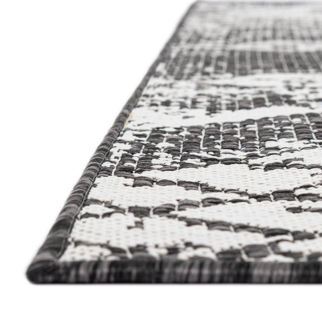 Charcoal Gray 6' 1 x 9' Outdoor Bohemian Rectangle Area Rug Weather Resistant for Patio, Deck, Terrace, Balcony, Porch 100% Polypropylene Boho Carpet Mat for Sale at Rug Engine