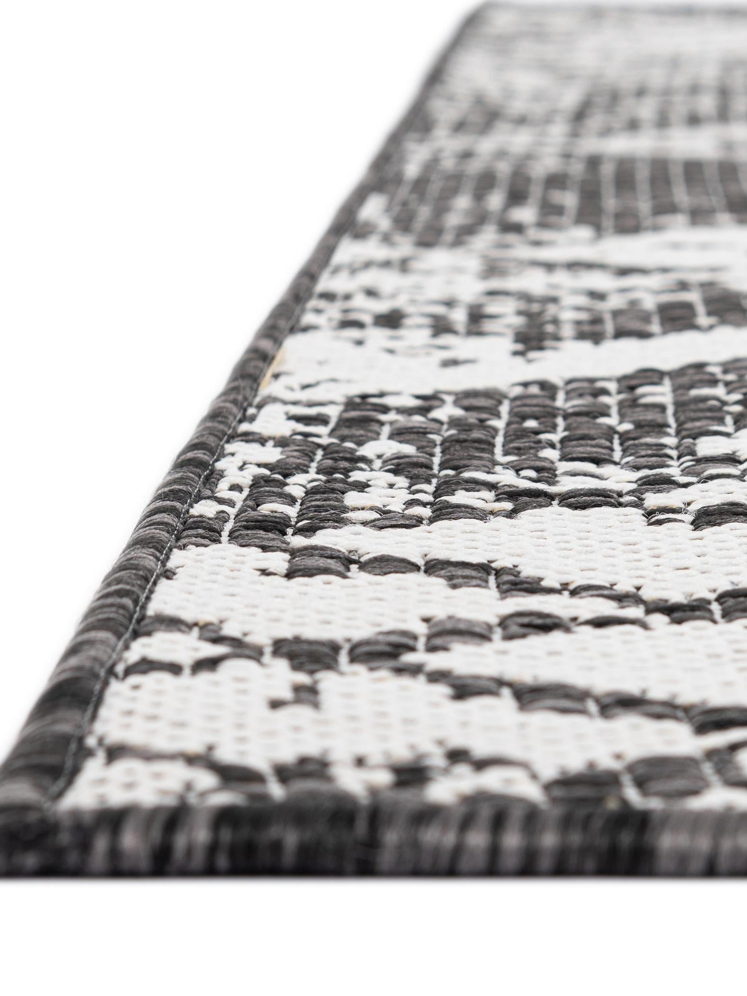 Charcoal Gray 10' 8 x 10' 8 Outdoor Bohemian Square Area Rug Weather Resistant for Patio, Deck, Terrace, Balcony, Porch 100% Polypropylene Boho Carpet Mat for Sale at Rug Engine